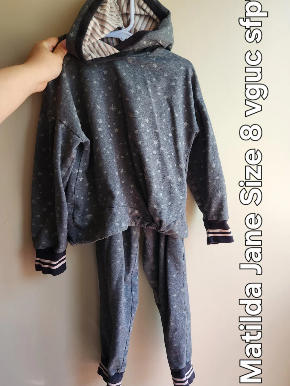 Matilda Jane Heather Gray Star Hoodie & Jogger Set